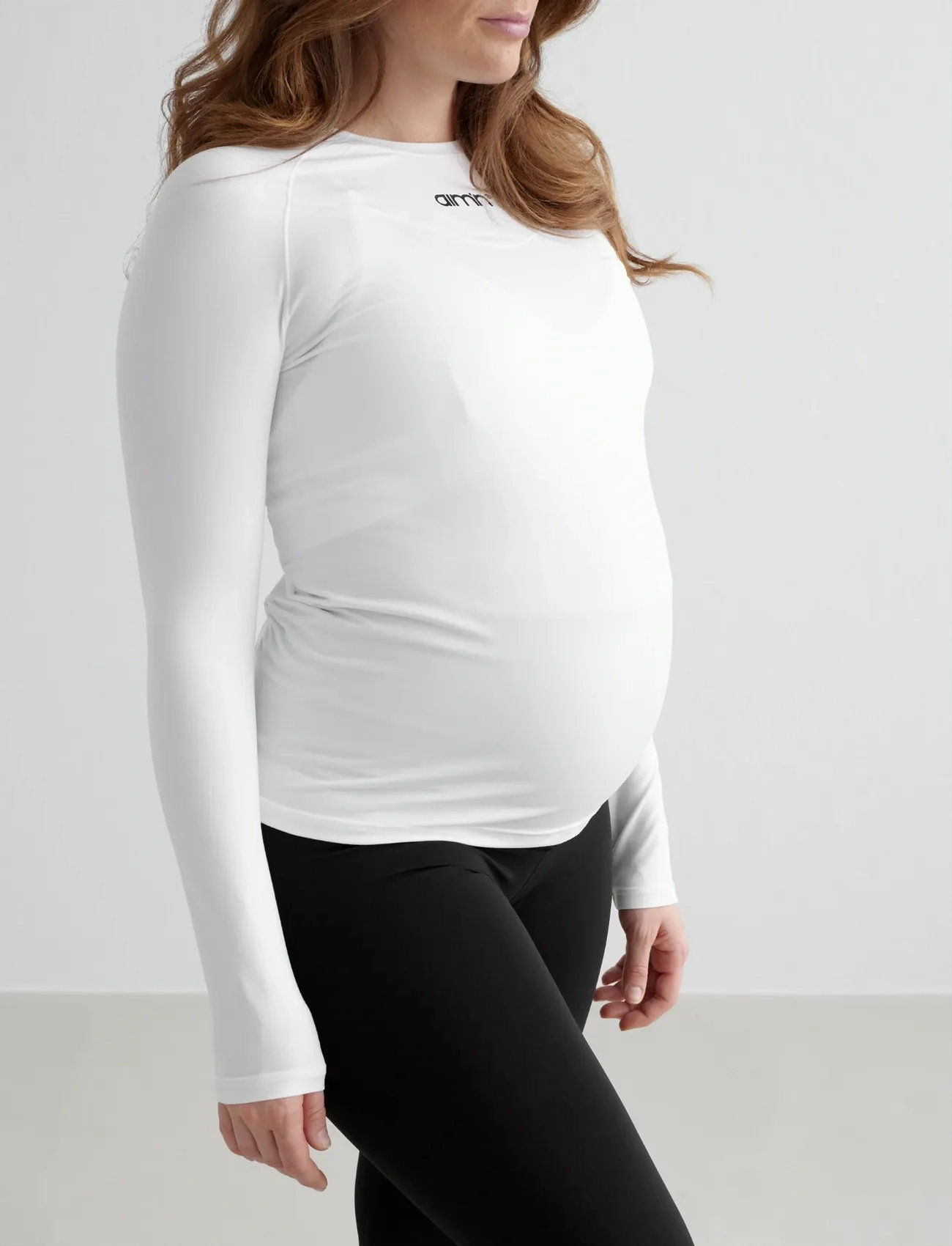 aim ́n Soft Basic Maternity Long Sleeve, L, White, T-Shirts & Toppe > Langærmede, Dame