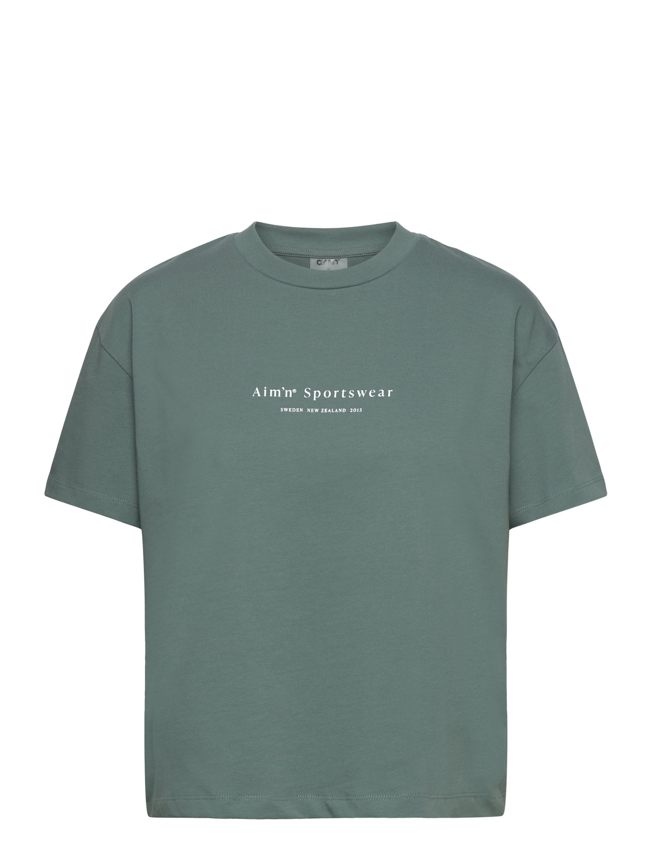 AIM ́N Serif Boxy T-Shirt Grün - L - Damen