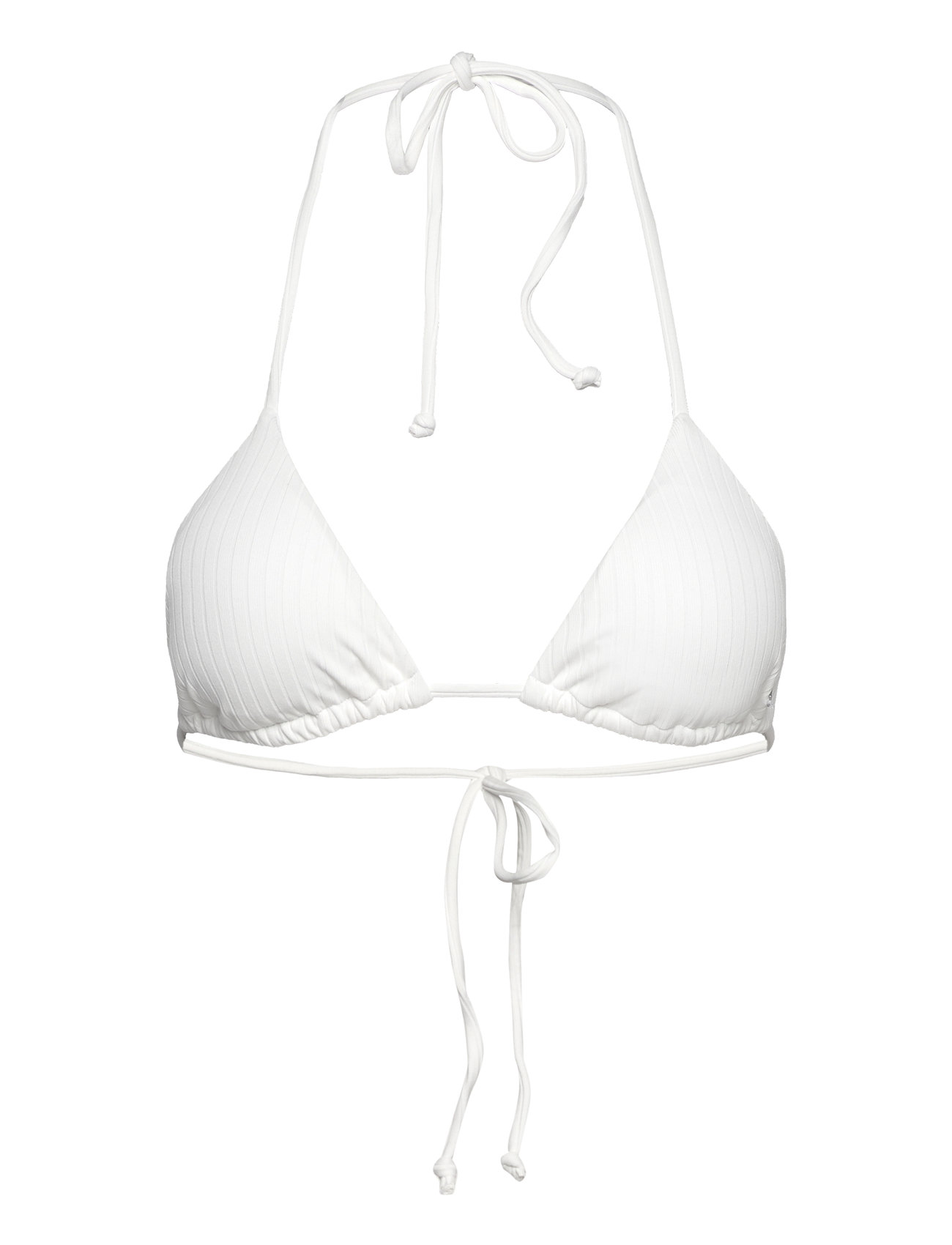 Ribbed Triangle Bikini Bra White Aim´n