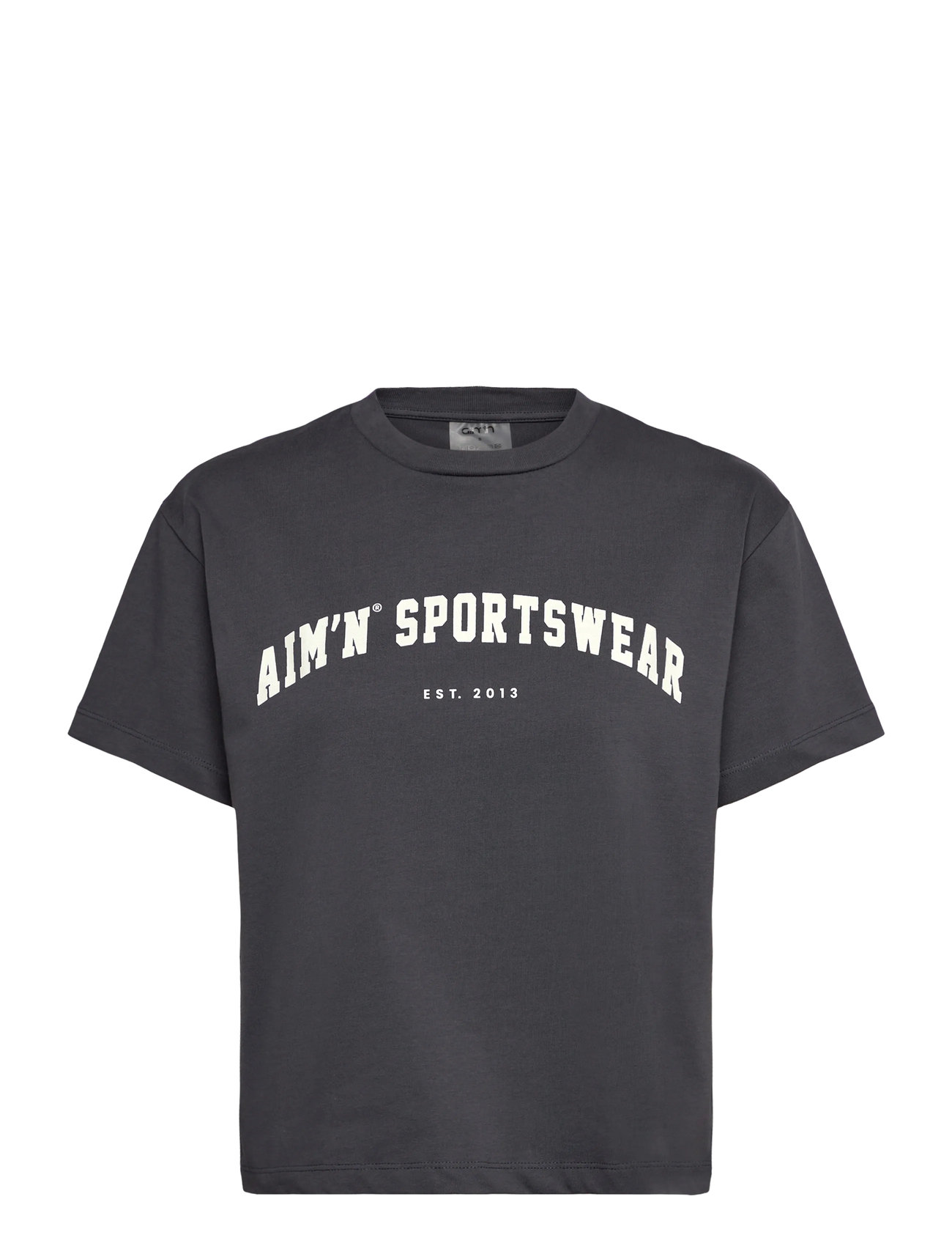 aim ́n Varsity Boxy T-Shirt, M, Grey, Sports Overdele & T-shirts > Sport T-shirts, Dame
