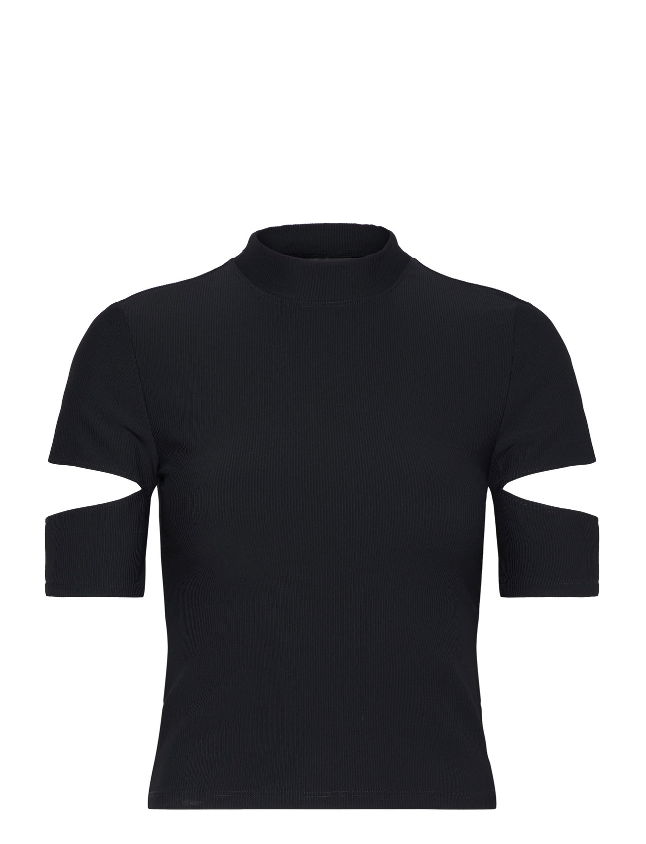 Aim´n Ribbed Performance Cut-Out Top Svart