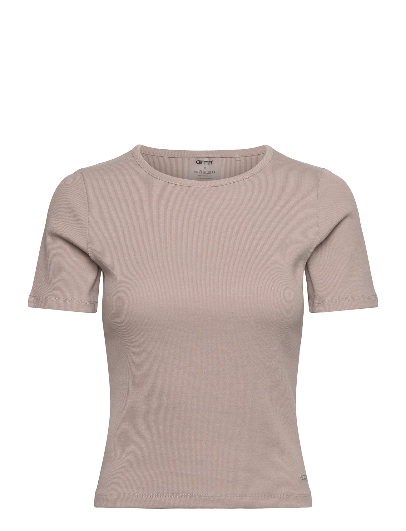AIM ́N Ease Ribbed Kurz Sleeve Beige - S - Damen