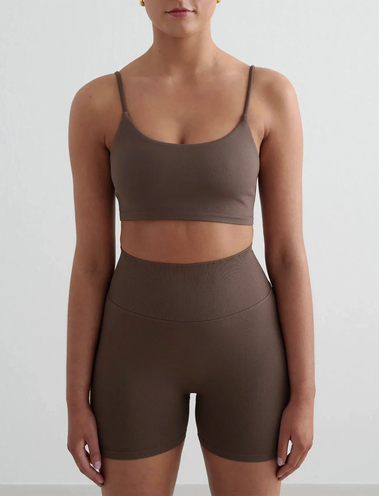 aim ́n Shape Seamless Strap Bra, L, Brown, Sport Clothing > Sport Bras - All, Dame