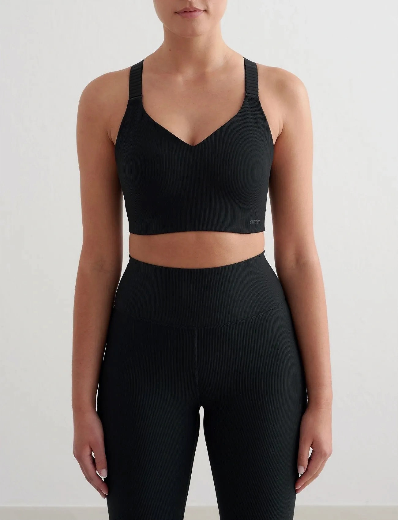 aim ́n Ribbed Performance Support Bra, XS, Black, Sport Clothing > Sport Bras - All, Dame
