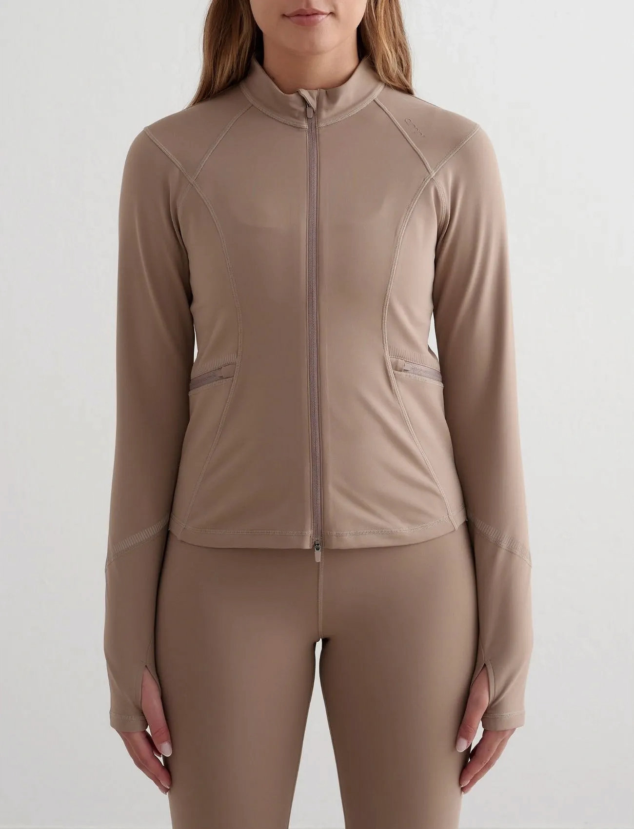 aim ́n Reflective Warming Zip Jacket, XL, Beige, Sport Sweatshirts & Hoodies > Sport Sweatshirts, Dame