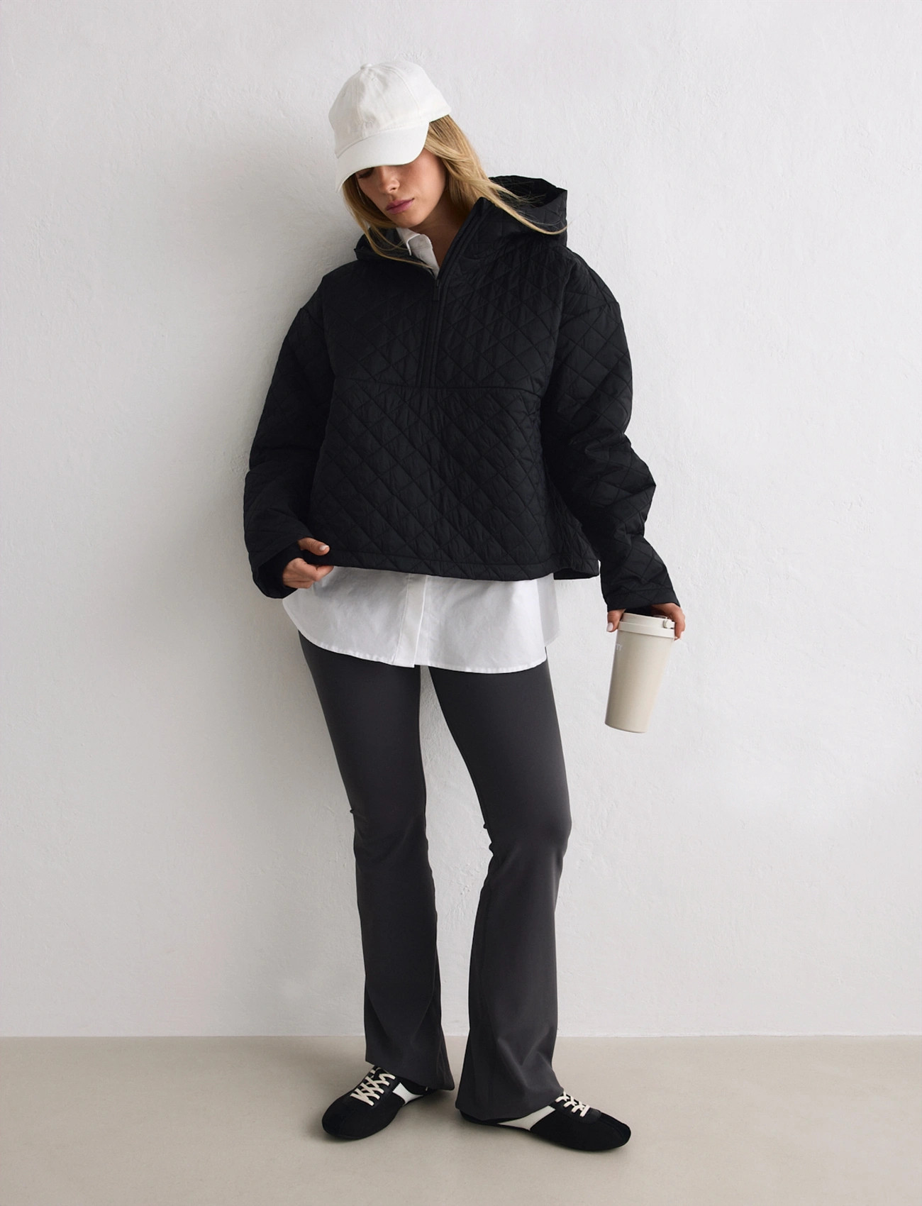aim ́n Cropped Quilted Anorak, S, Black, Sport Jackets > Sport Anoraks, Dame