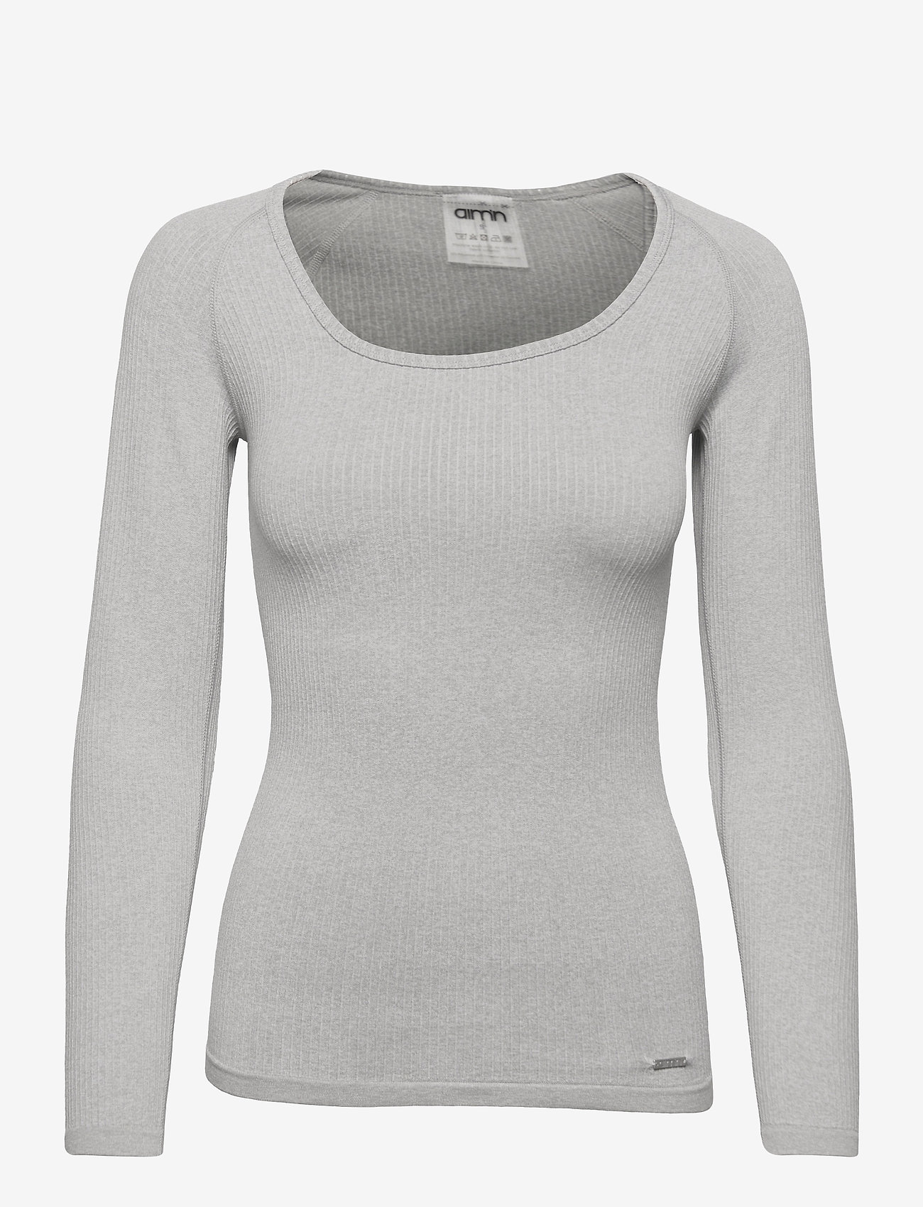 AIM'N Light Grey Melange Ribbed 