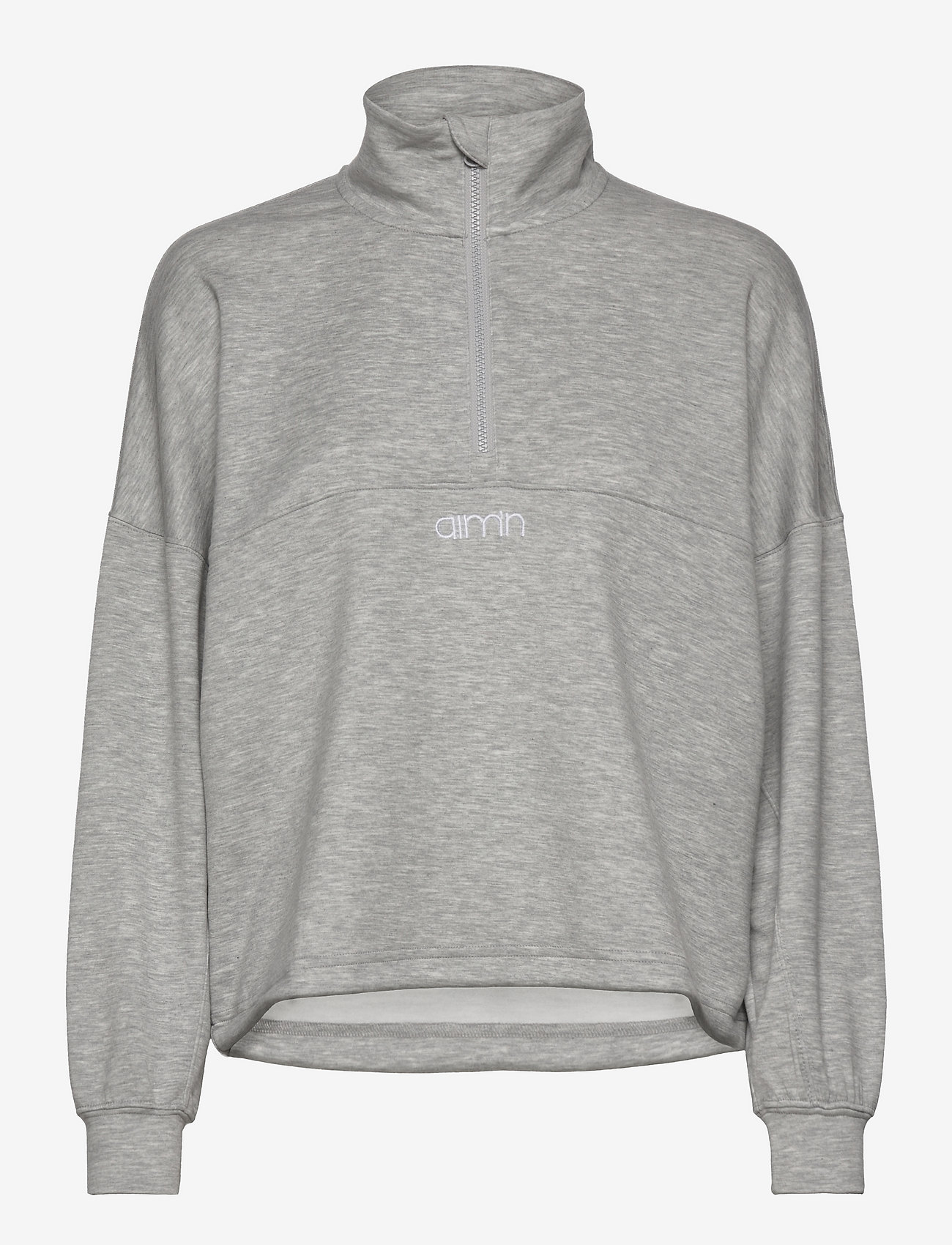 light grey half zip