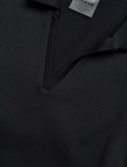 AIM'N - Black Ribbed Seamless Polo Dress - sports dresses - black - 8
