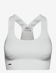 High Support Ribbed Bra - WHITE