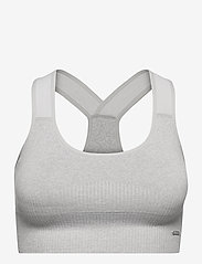 Ribbed High Support Bra - LIGHT GREY