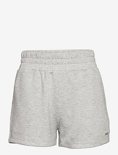 LIGHT GREY MELANGE COMFY SHORTS - shorts casual - light grey