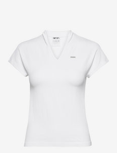 WHITE LUXE SEAMLESS  POLO SHIRT - t-shirts - white