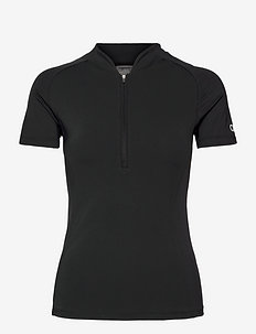 Black Favourite Zip Short Sleeve - t-shirts - black