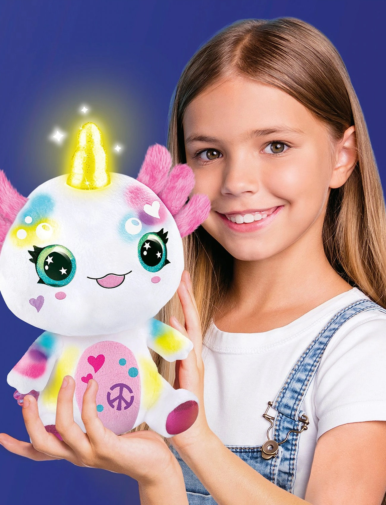 Airbrush Plush Airbrush Plush Axolotlcorn, One Size, White, Håndværk > Slime, Børn