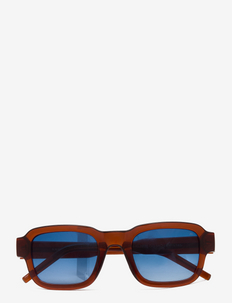 Halo - firkantede solbriller - brown transparent