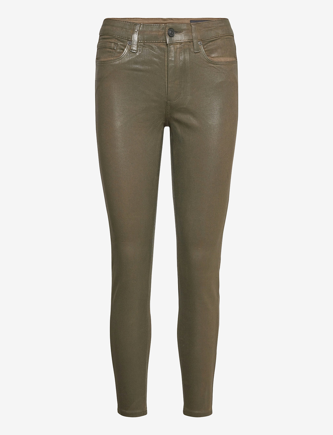 khaki green skinny jeans womens