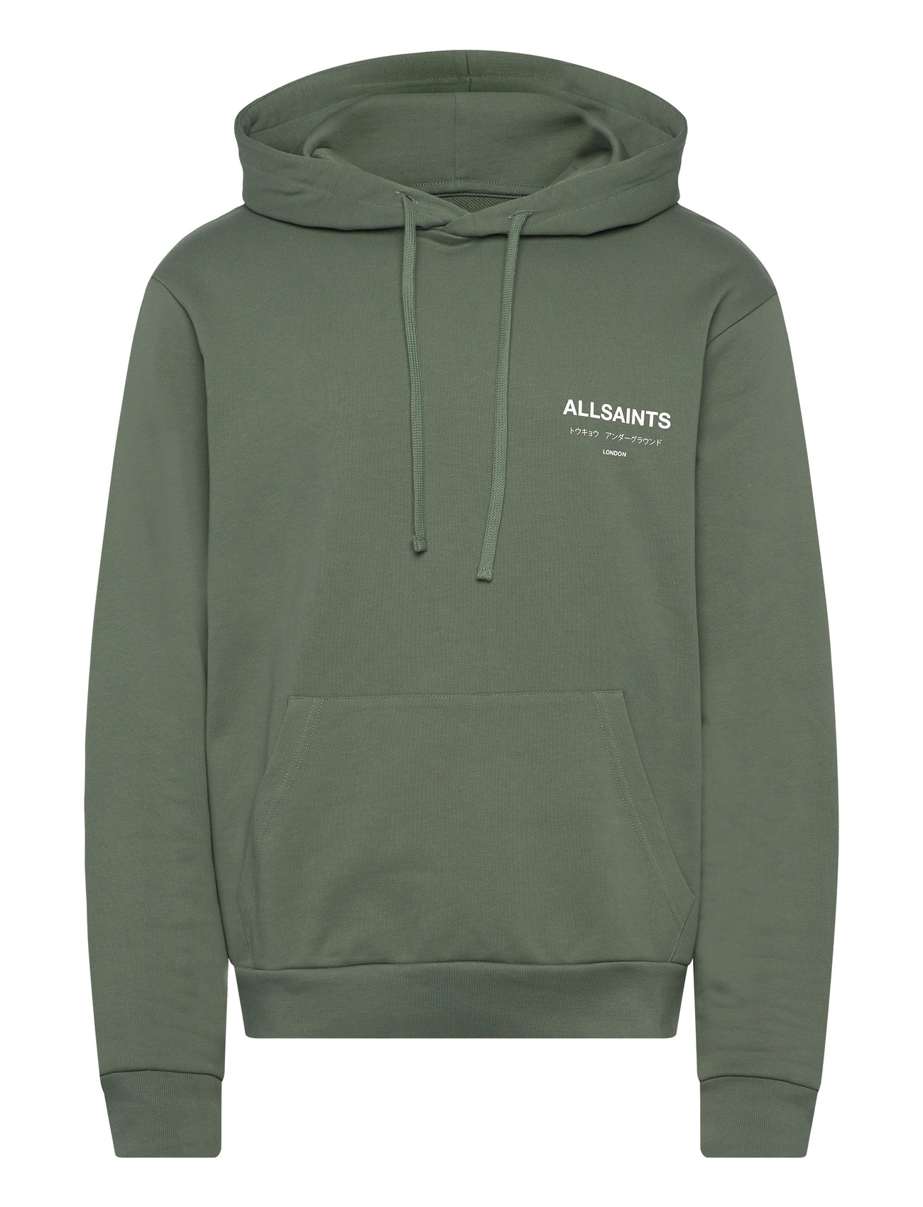 AllSaints Underground, S, Green, Sweatshirts & Hættetrøjer > Hættetrøjer, Herre