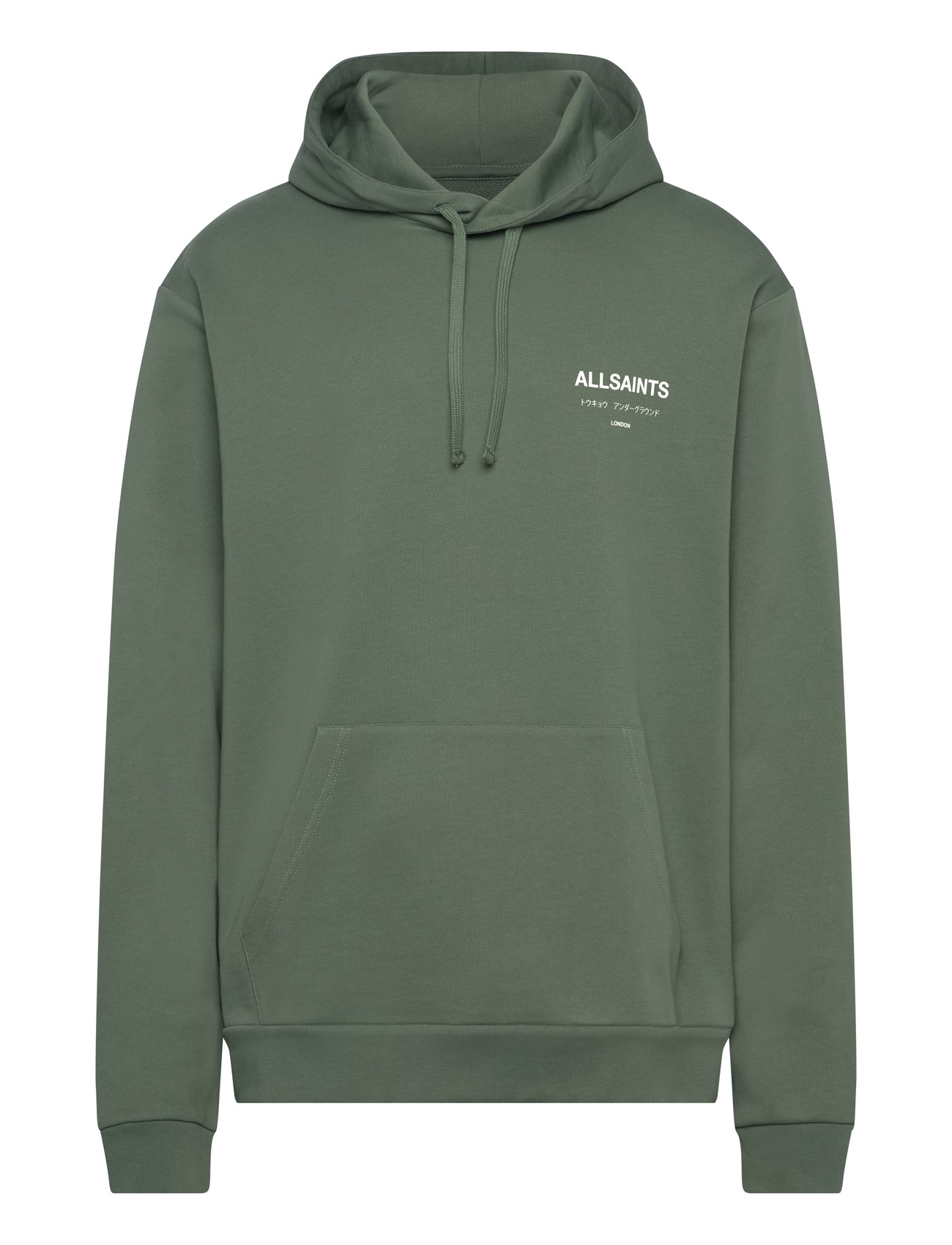 AllSaints Underground, XXL, Green, Sweatshirts & Hættetrøjer > Hættetrøjer, Herre