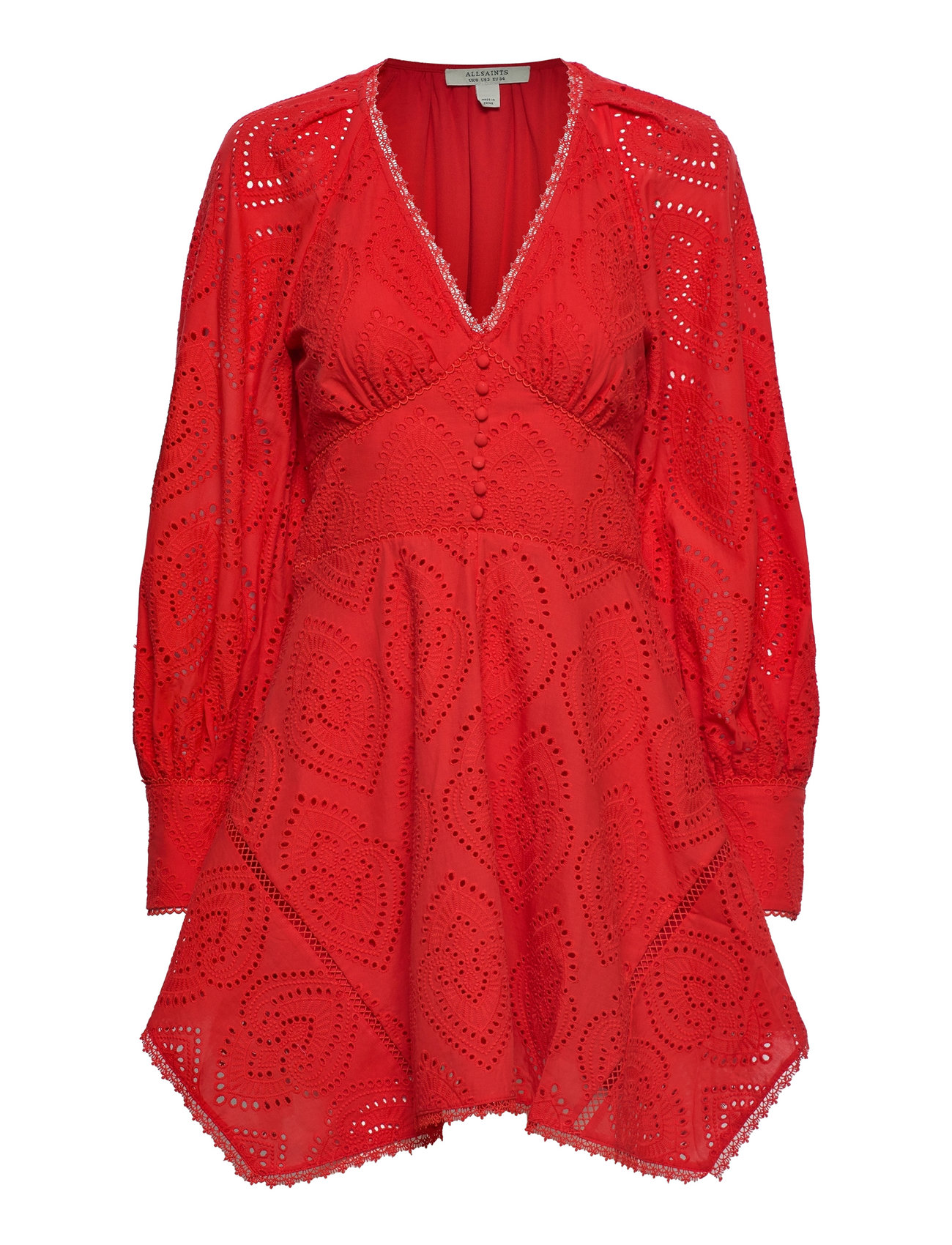 AllSaints Irina Broderie Dress (Poppy Blaze Red), 942.99 kr | Stort af designer mærker | Booztlet.com