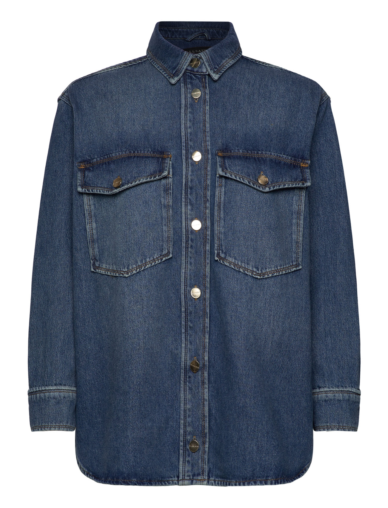 Alba Over D Shirt Blue AllSaints