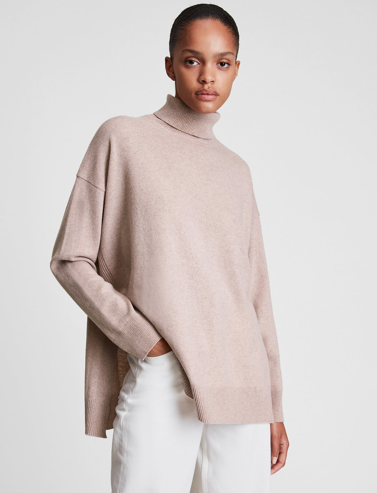 Kiera Cashmere Crew Sweater PASHMINA PINK