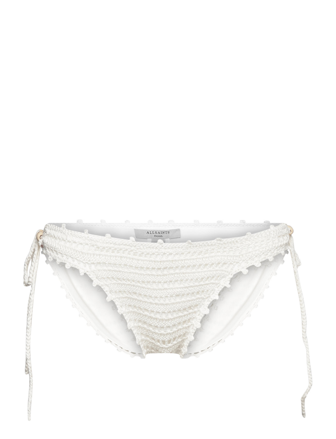 AllSaints "Ola Crochet Bikini Bottom Swimwear Bikinis Bottoms Side-tie White AllSaints"