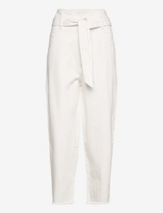 SAMMY PAPERBAG JEAN - broeken met rechte pijp - white