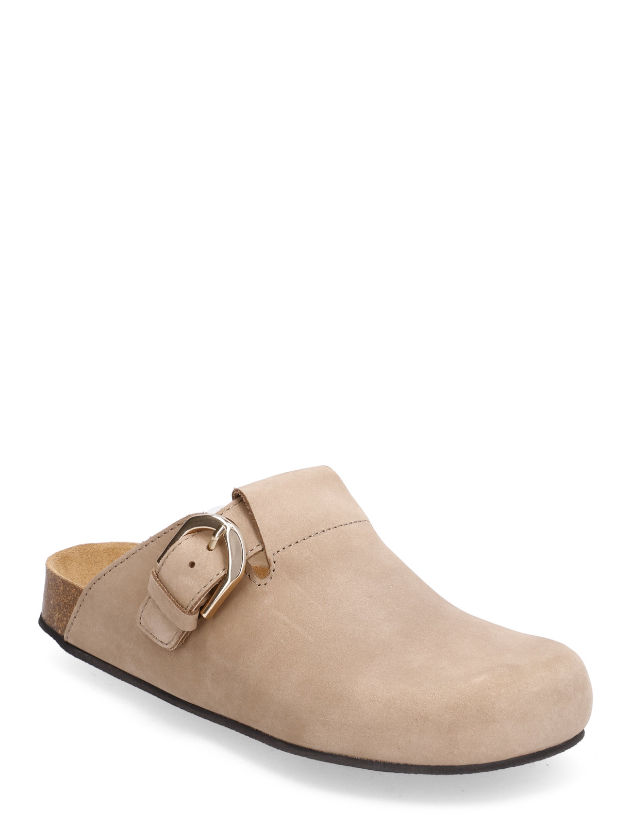 Travis Grey Leather Mules Shoes Mules & Slip-ins Flat Mules Beige ALOHAS