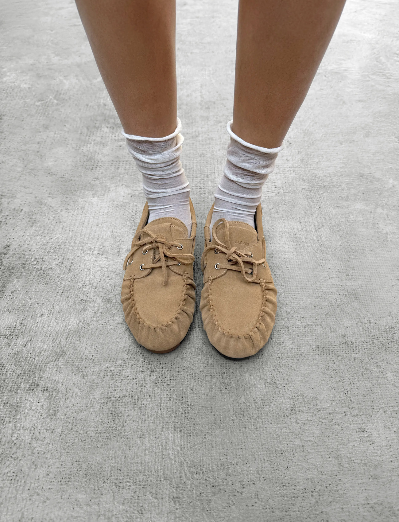ALOHAS Rowan Suede Leather Loafers, 36, Beige, Sko > Laced Sko, Dame