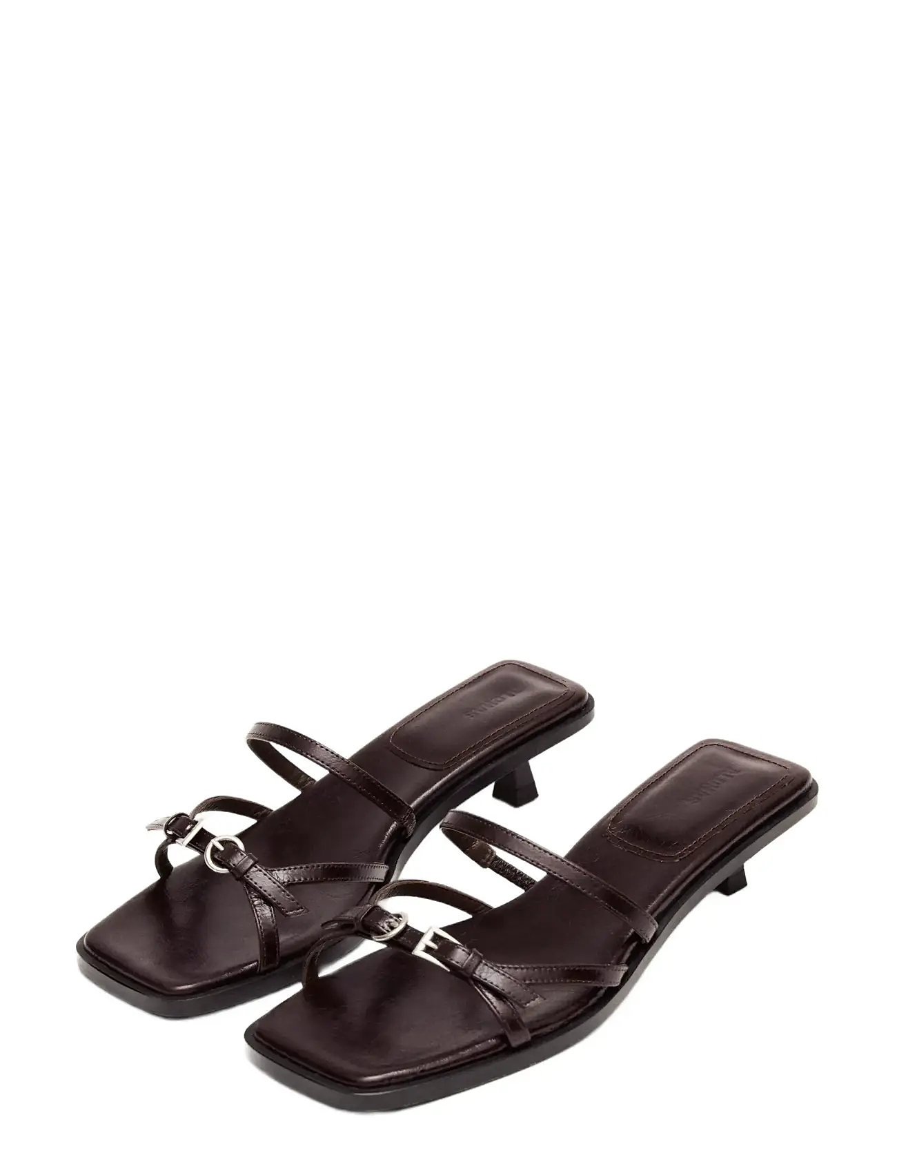 ALOHAS Liko Rift Leather Sandals, 41, Brown, Hæle > Sandaler Med Hæl, Dame