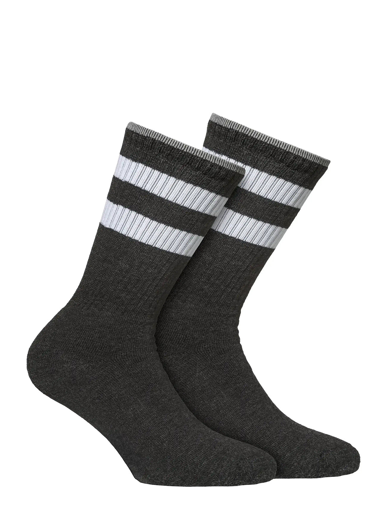 Alpacasocks&Co Merino Casual Stripes 2-Pack, 45-48, Grey, Sokker > Almindelige Sokker, Herre