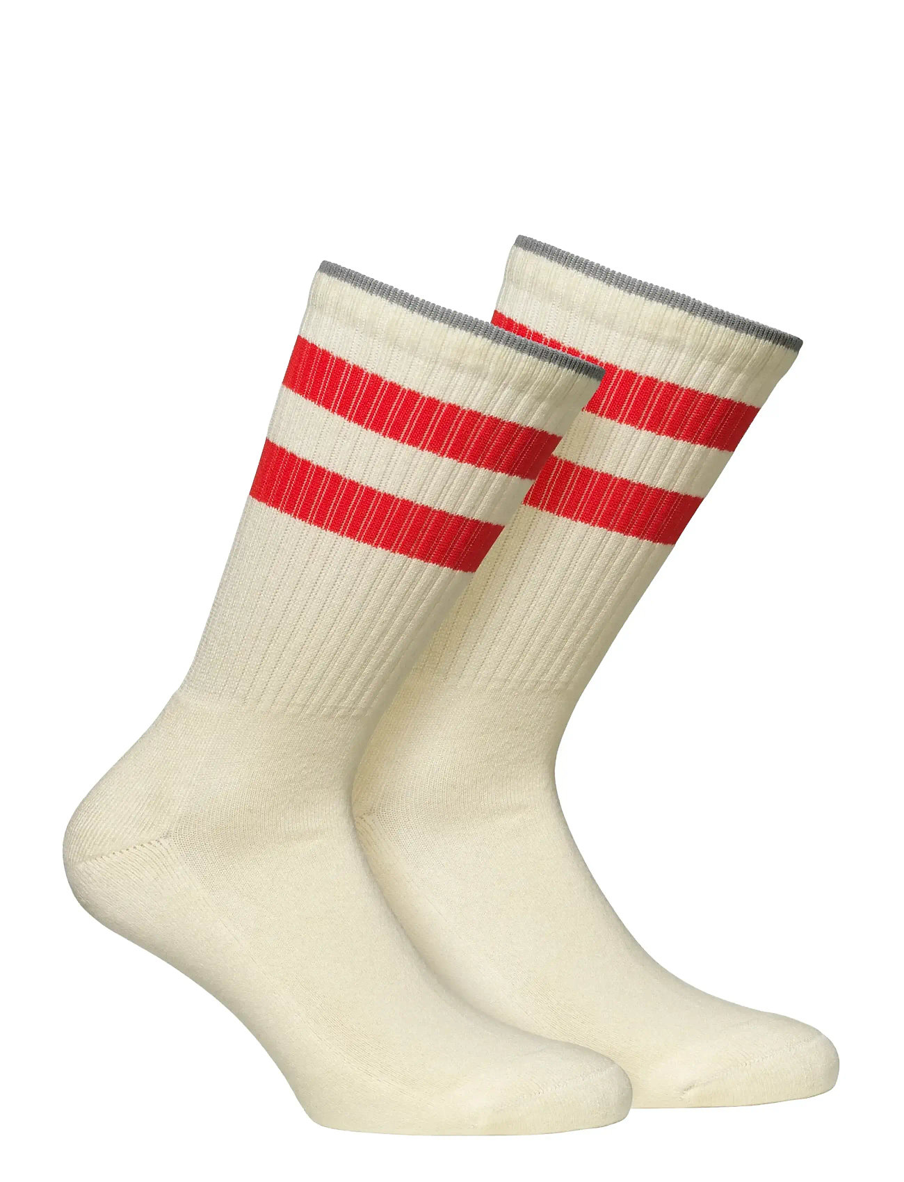 Alpacasocks&Co Merino Casual Stripes 2-Pack, 39-42, Red, Sokker > Almindelige Sokker, Herre