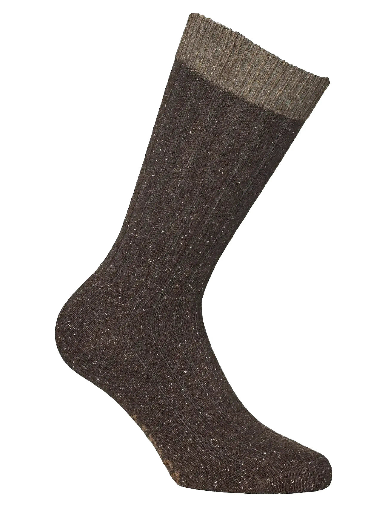 Alpacasocks&Co Merino Silk Rib Crew 1-Pack, 42-45, Brown, Sokker > Almindelige Sokker, Dame