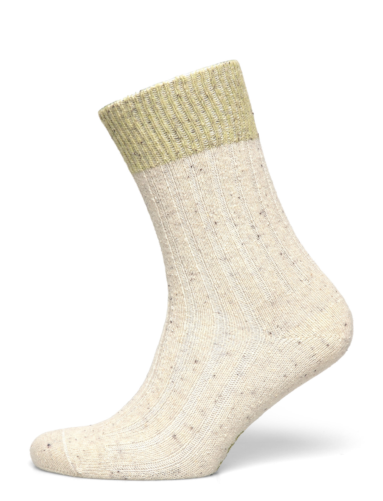 Alpacasocks&Co Merino Silk Rib Crew 1-Pack, 45-48, Khaki green, Sokker > Almindelige Sokker, Dame