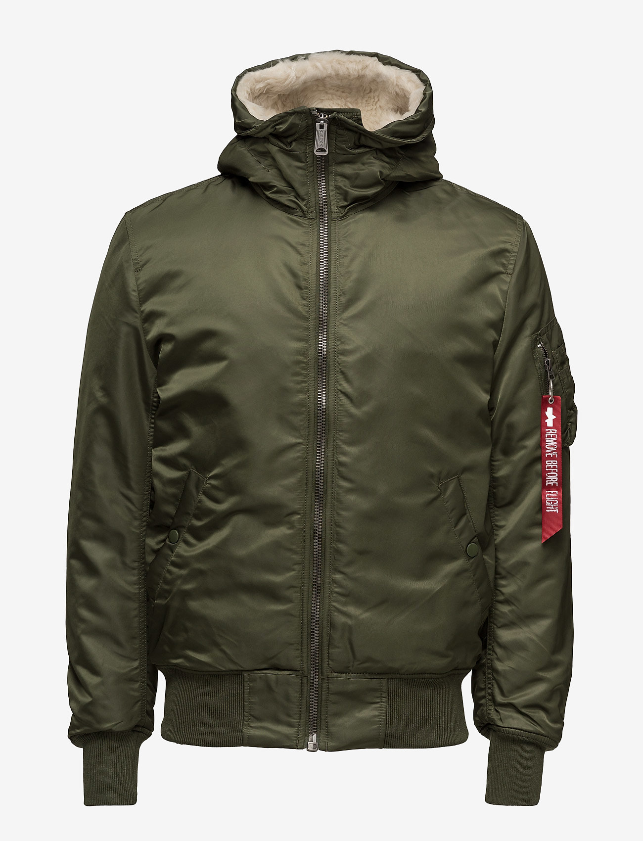 alpha industries bomber with hood