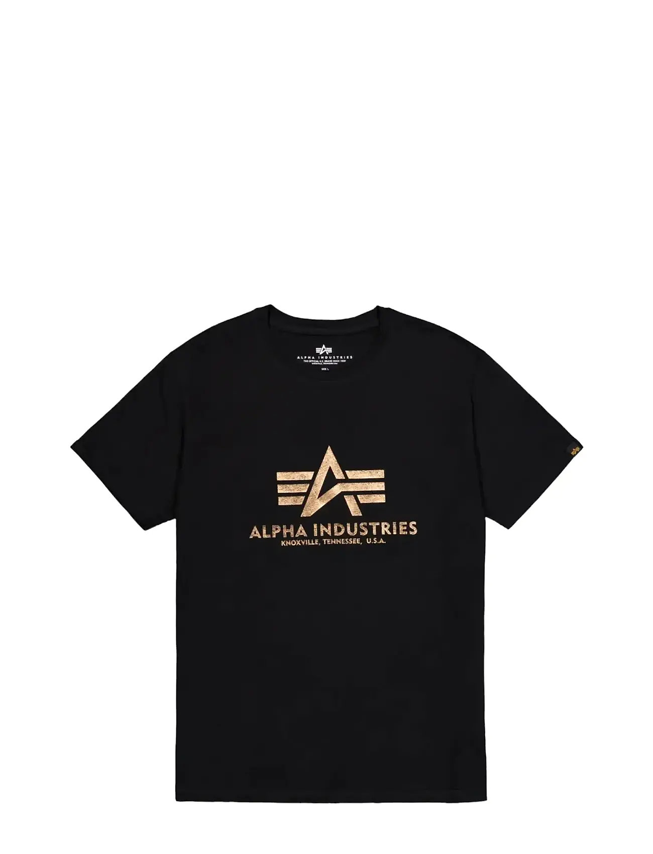 Basic T-Shirt Foil Print Black Alpha Industries 99032