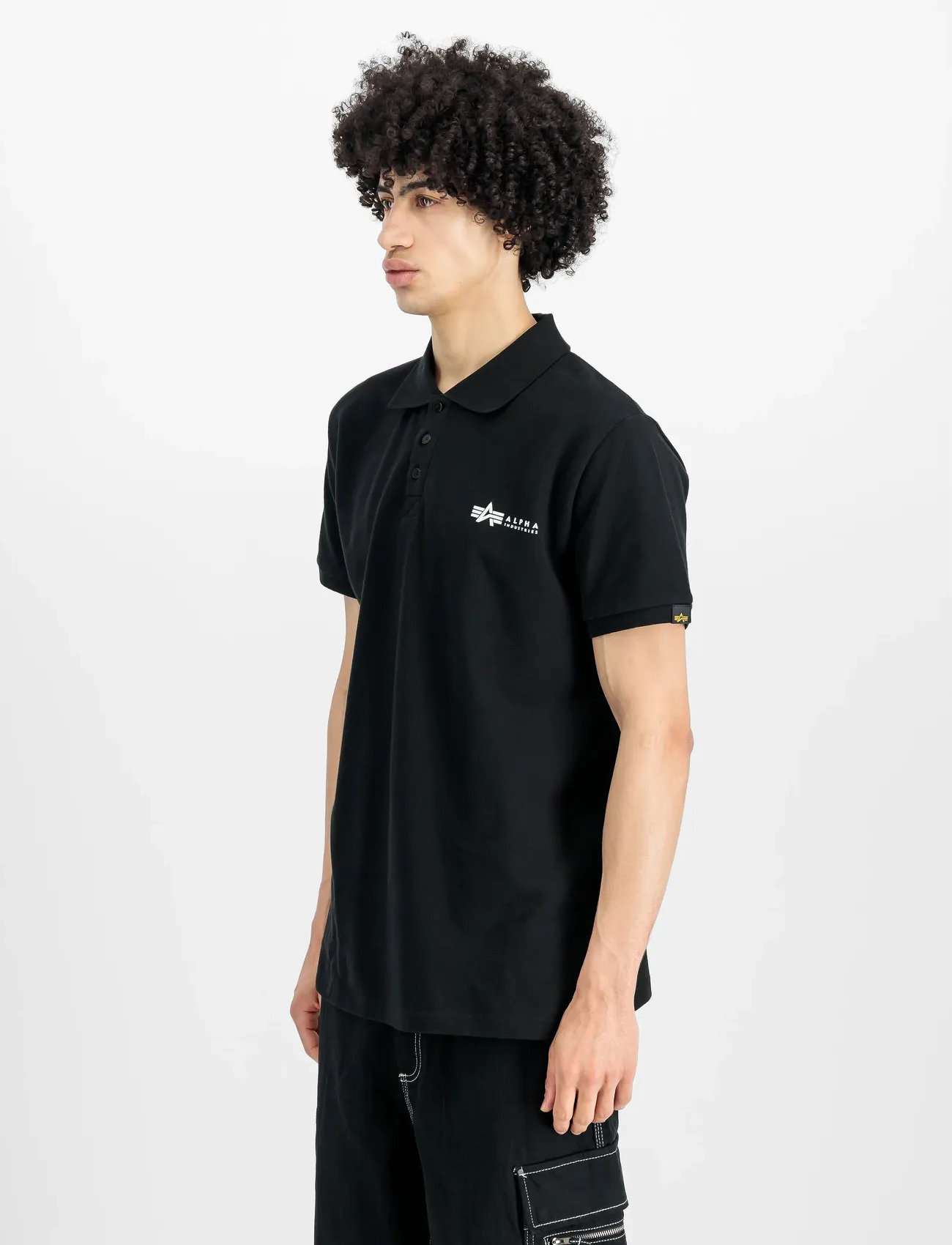 Alpha Industries Basic Polo Sl, S, Black, Poloer > Kortærmede, Herre