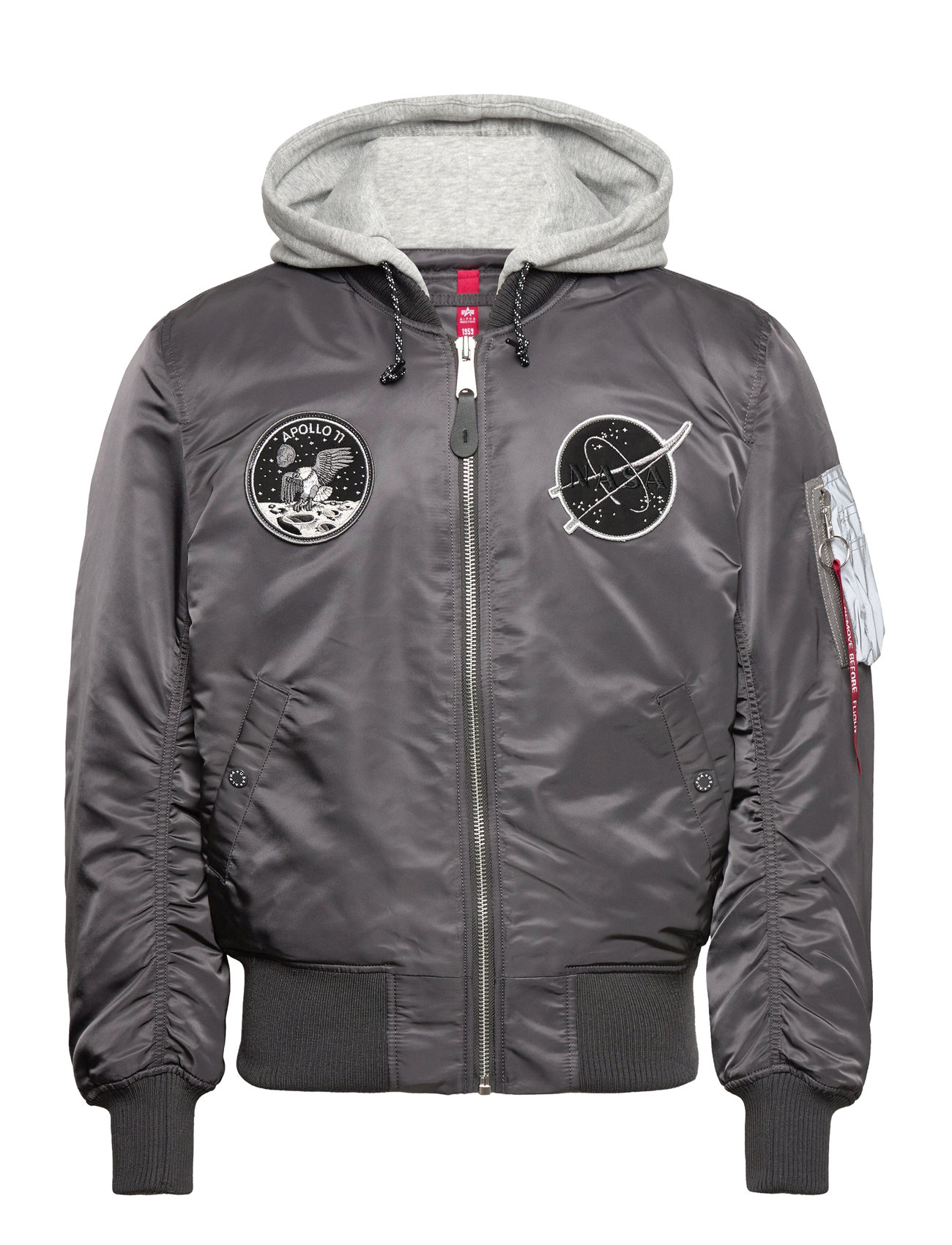 Alpha Industries Ma-1 Vf Hood Dark Side Grå