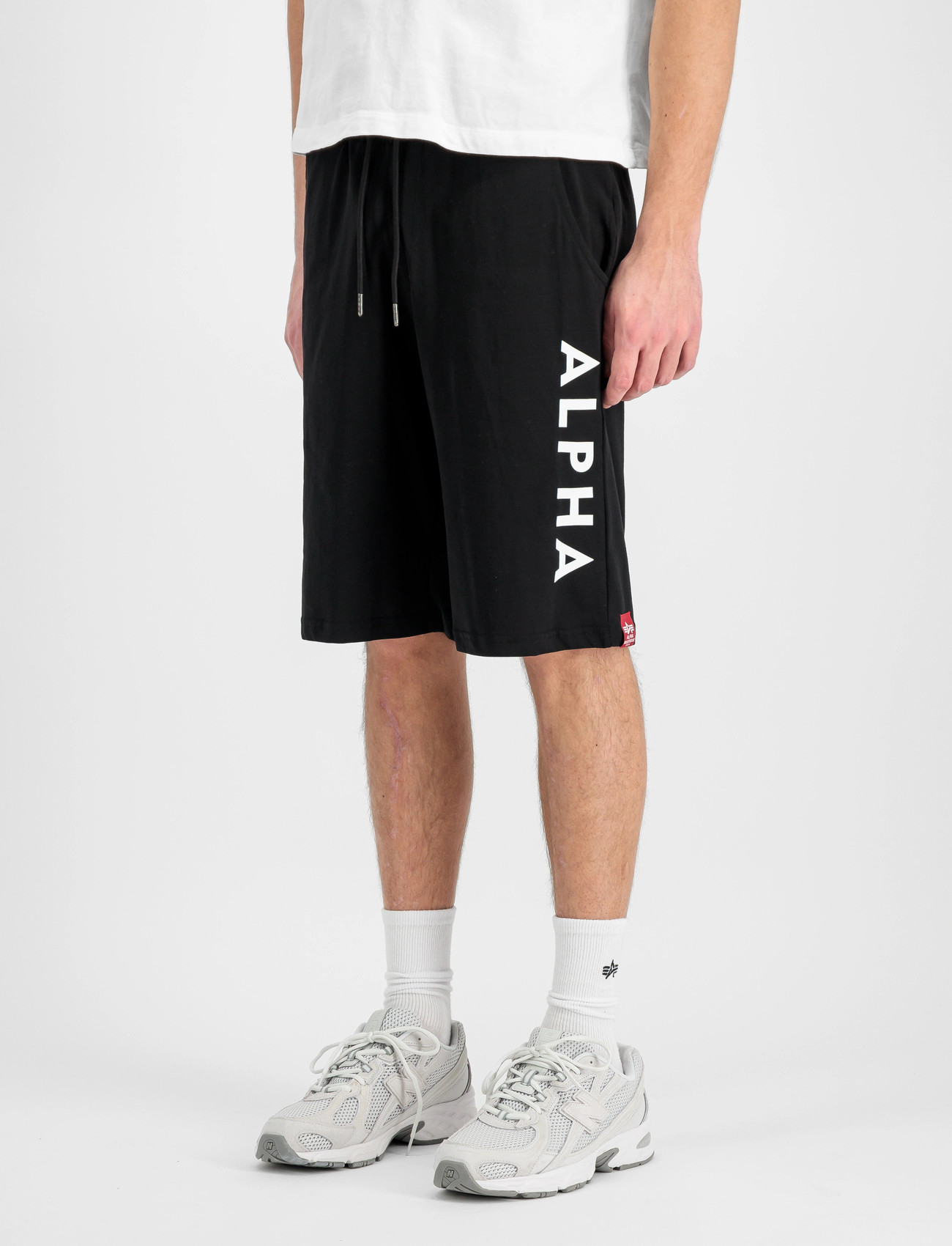 Alpha Industries Alpha Jersey Short, S, Black, Shorts > Svedeshorts, Herre