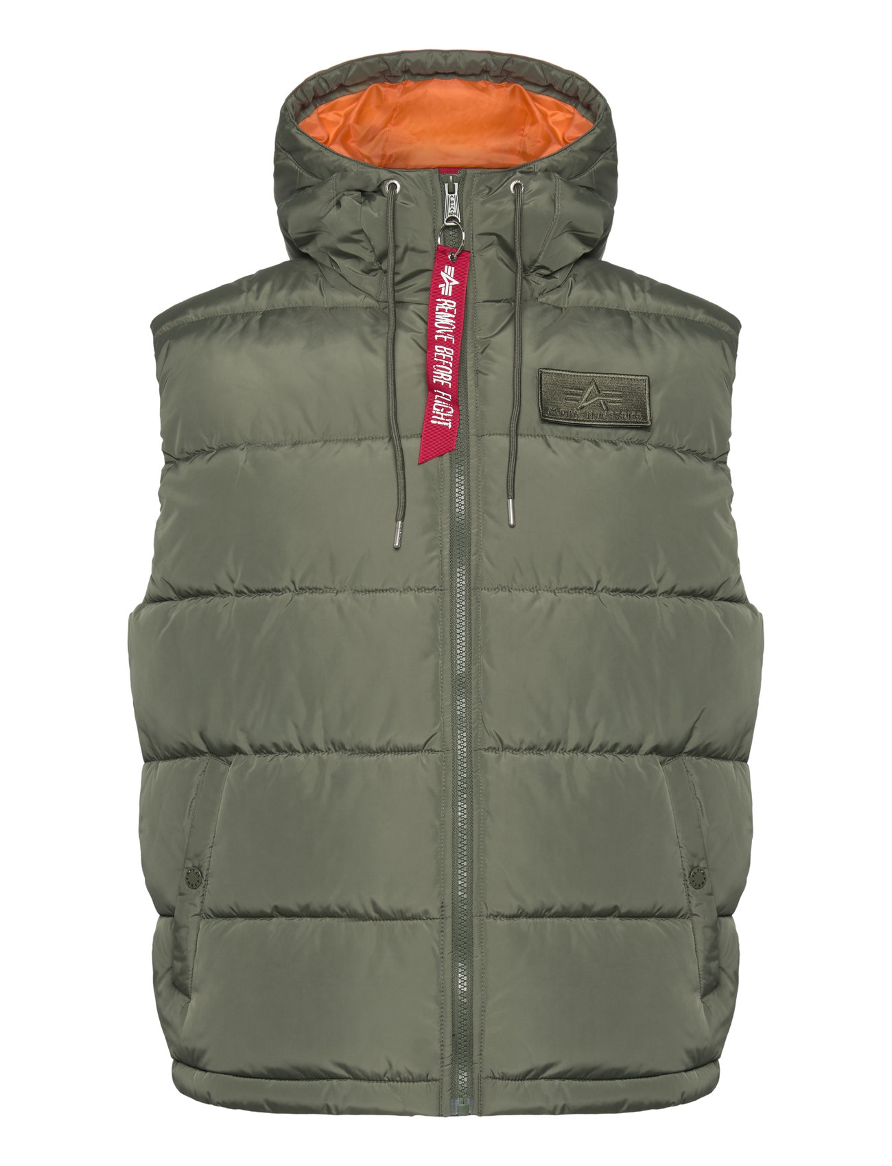 Alpha Industries Hooded Puffer Vest Fd Grön