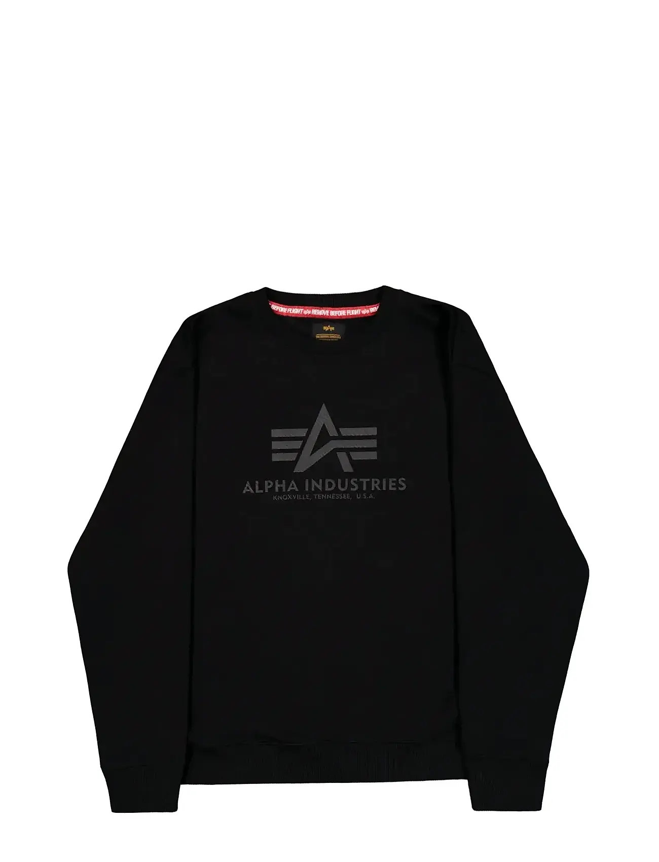 ALPHA INDUSTRIES Basic Pullover Carbon Schwarz - S - Herren