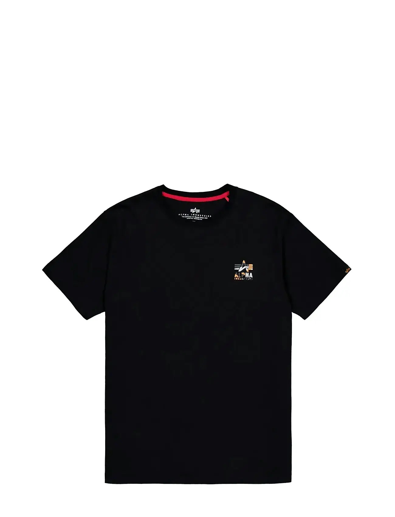 ALPHA INDUSTRIES Camo Logo Puff Print Back Print T Schwarz - S - Herren