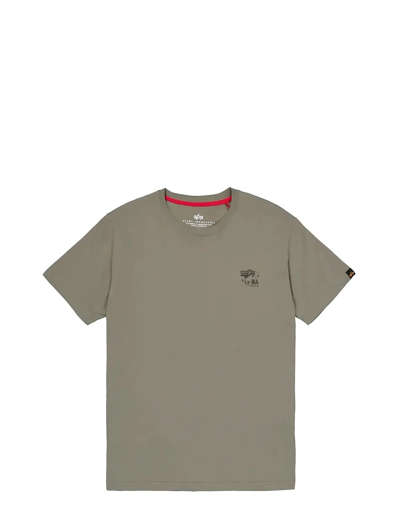 ALPHA INDUSTRIES Camo Logo Puff Print Back Print T Khaki - S - Herren