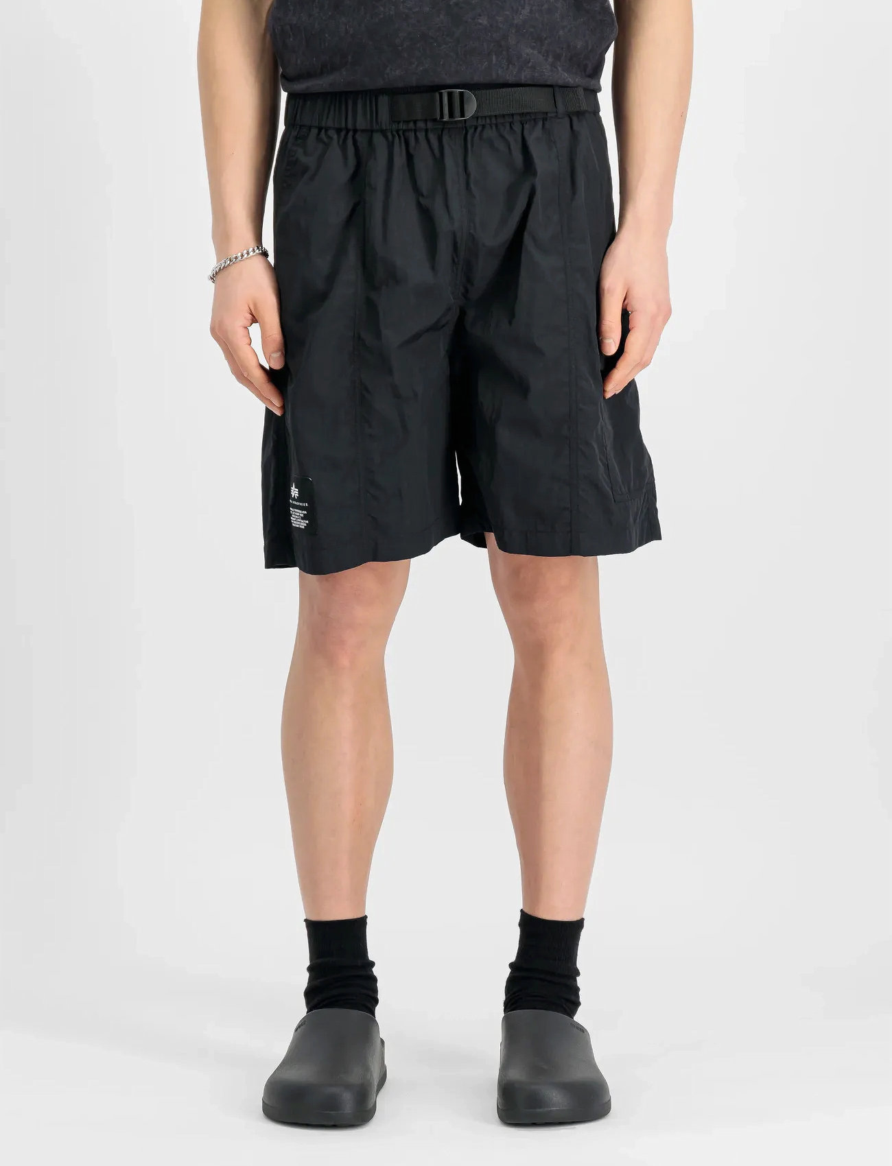 Alpha Industries Nylon Cargo Short, S, Black, Shorts > Cargo Shorts, Herre