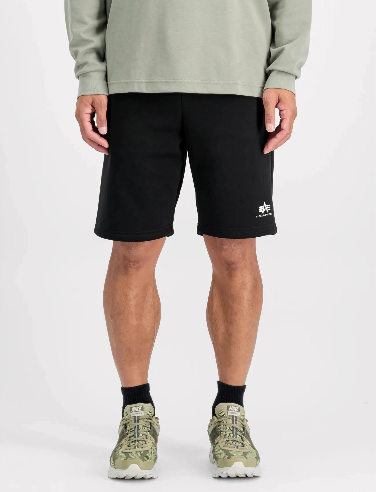 Alpha Industries Basic Short Sl Ii, S, Black, Sport Shorts > Sport Sweat Shorts, Herre