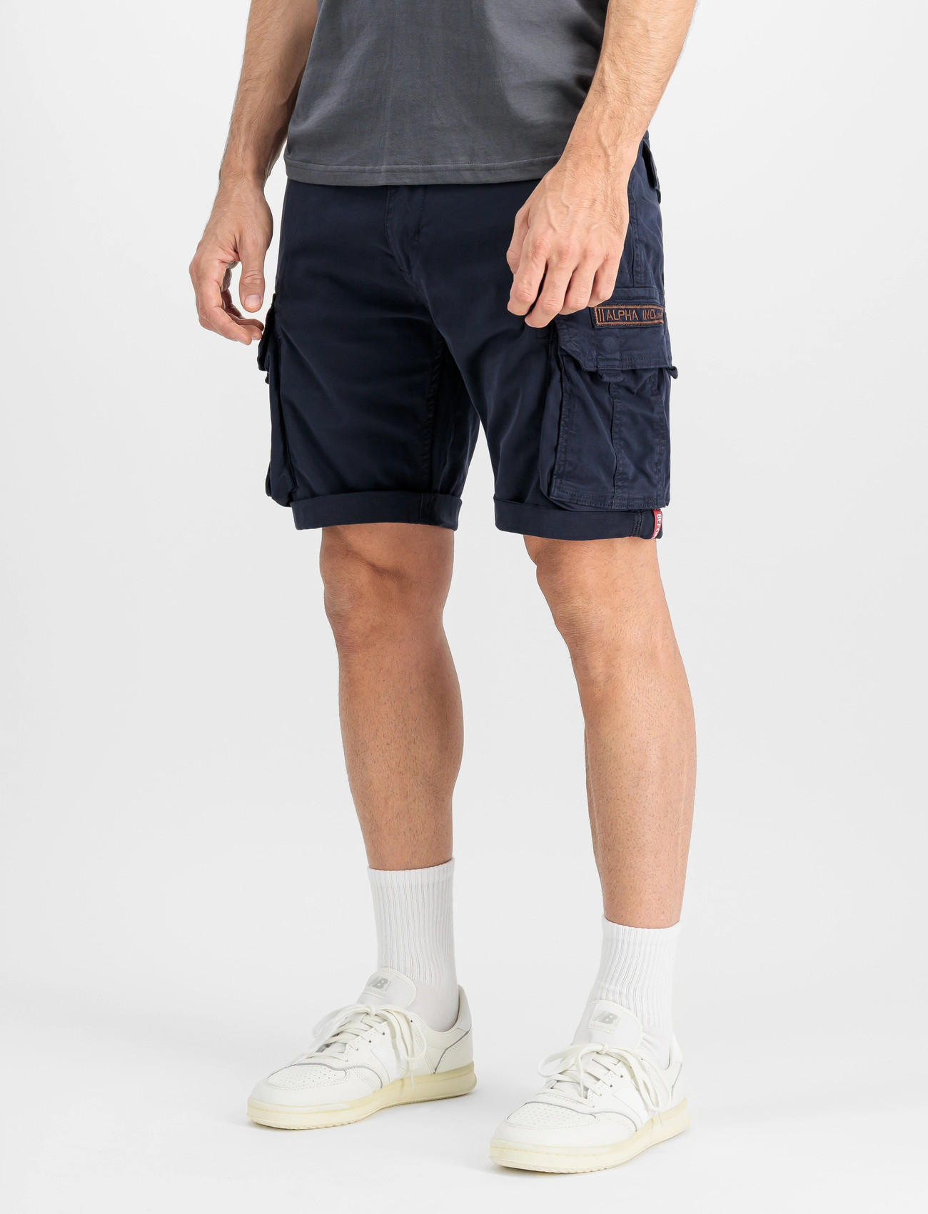 Alpha Industries Crew Short, 32, Navy, Shorts > Cargo Shorts, Herre