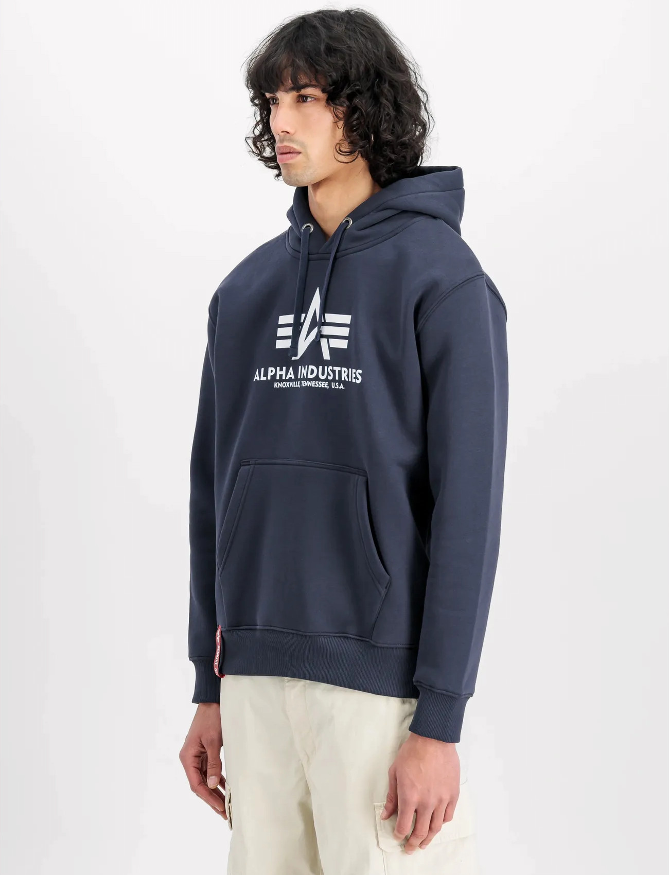 Alpha Industries Basic Hoodie Bl, S, Navy, Sweatshirts & Hættetrøjer > Hættetrøjer, Herre