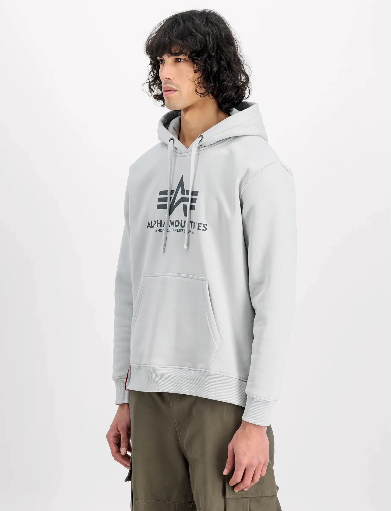 Alpha Industries Basic Hoodie Bl, S, Grey, Sweatshirts & Hættetrøjer > Hættetrøjer, Herre