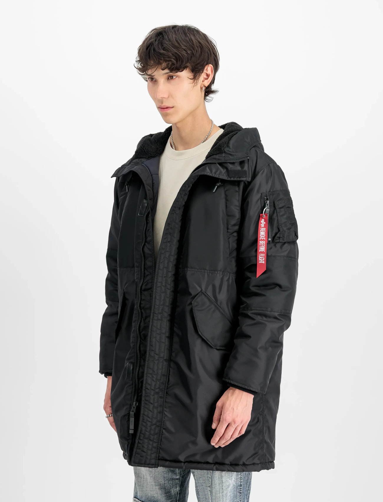 Alpha Industries Studio Field Parka, XXL, Black, Jakker > Parkaer, Herre